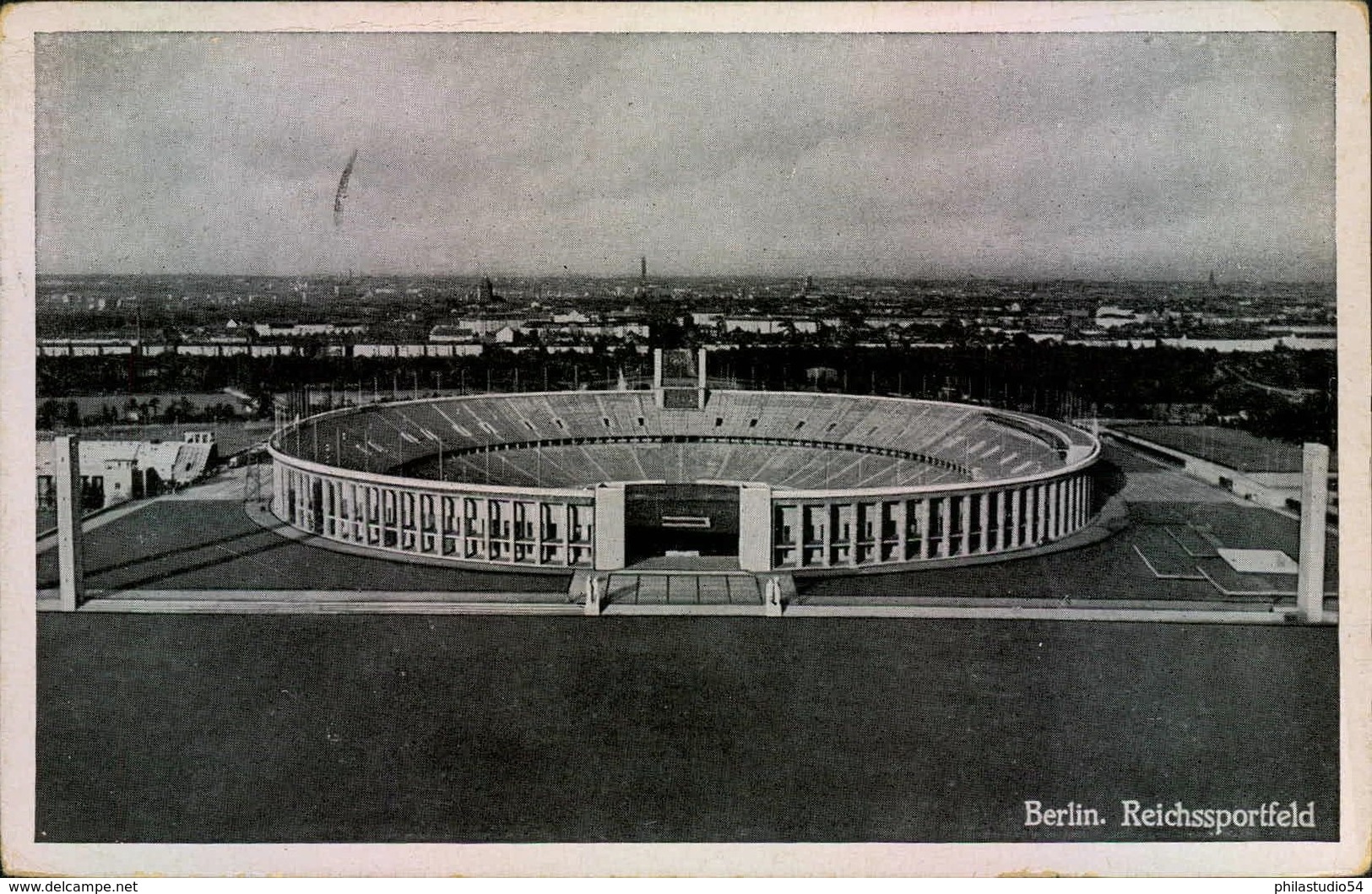 1936, Reichssportfeld  "Deutsche Kampbahn" (Olympiastadion - AK 1942 Al Feldpost - Sommer 1936: Berlin