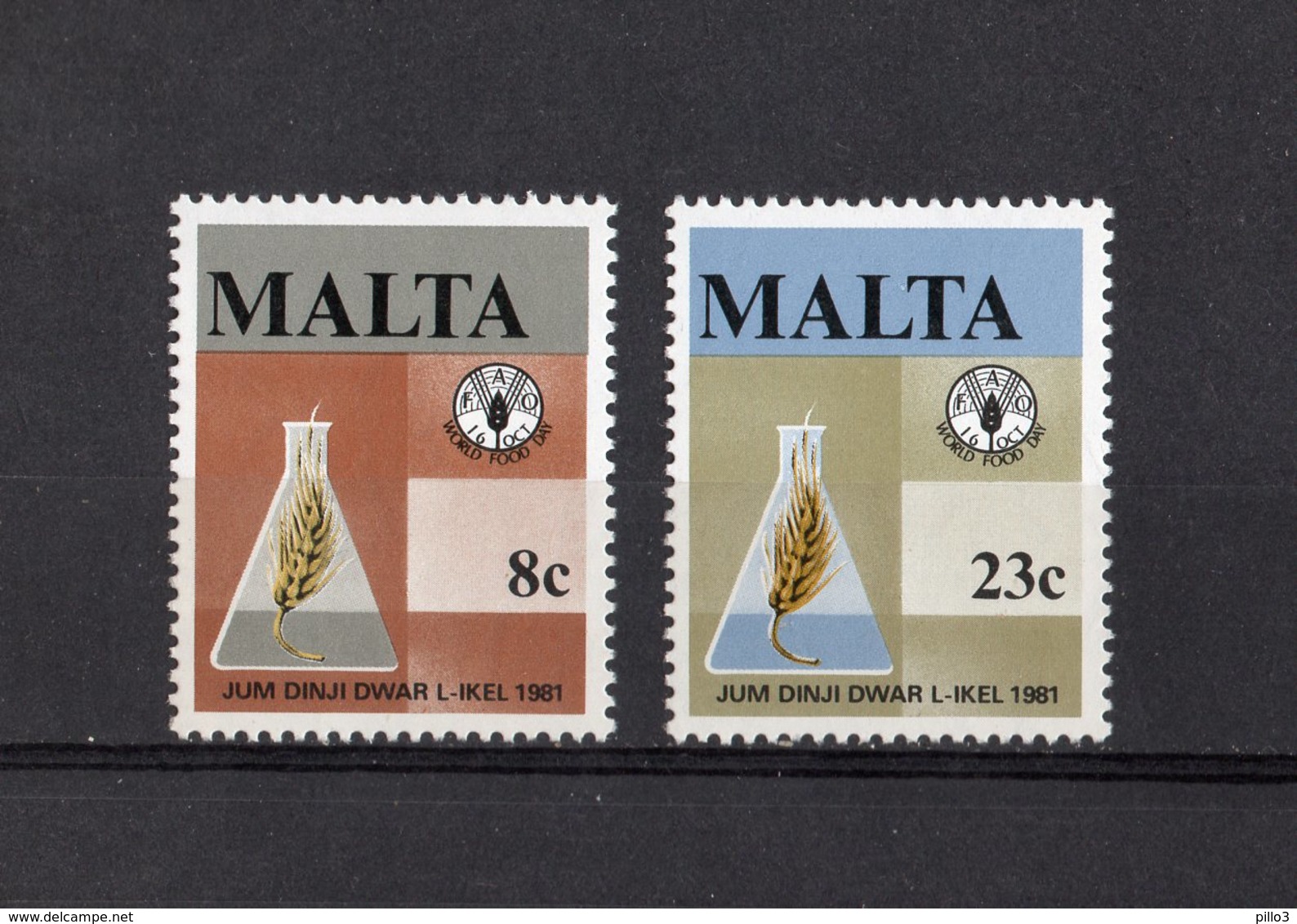 MALTA :  1a G.ta Mondiale Dell'Alimentazione   -  2 Val.   MNH**  16.10.1981 - Malta