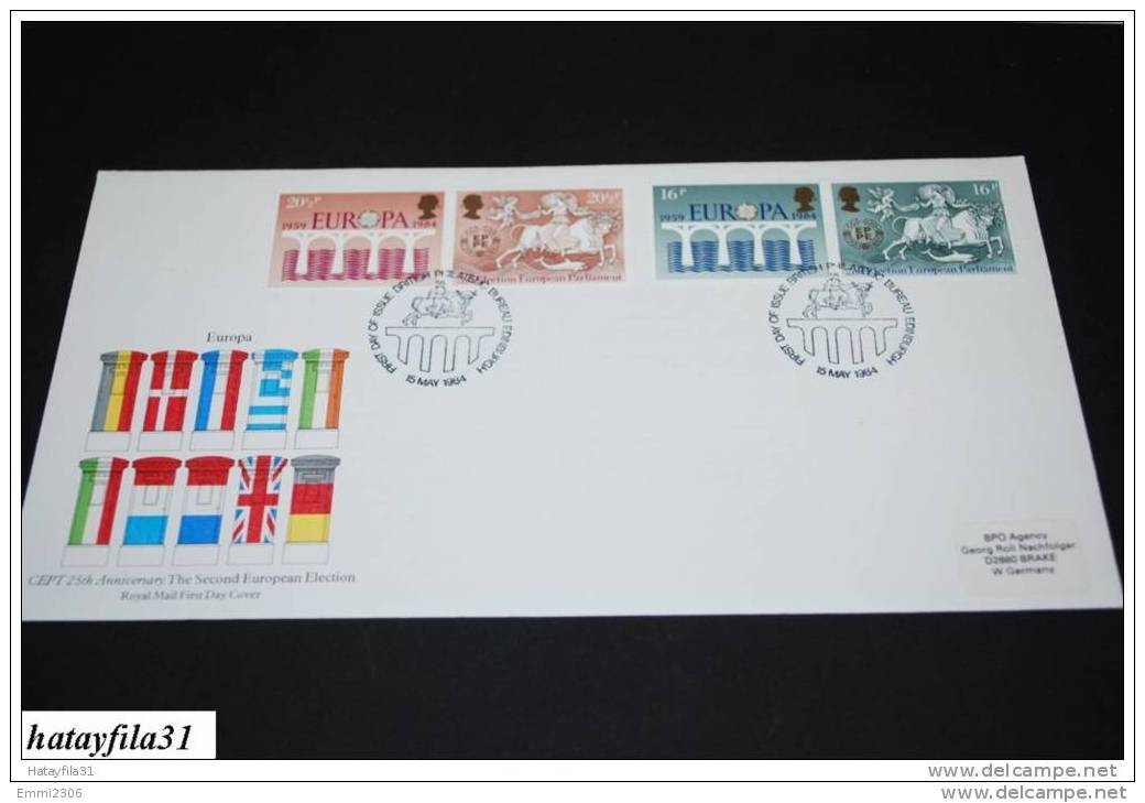 Großbritannien   FDC   CEPT  1984   Mi.988 - 989 W +990 - 91 W  ( T - 43 ) - 1984