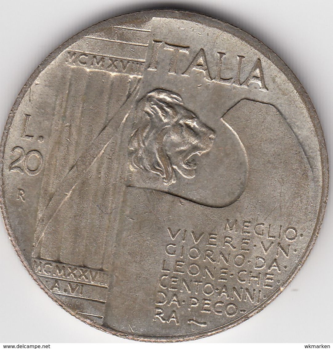 20 Lire; Abbildung Mussolini - Altri & Non Classificati