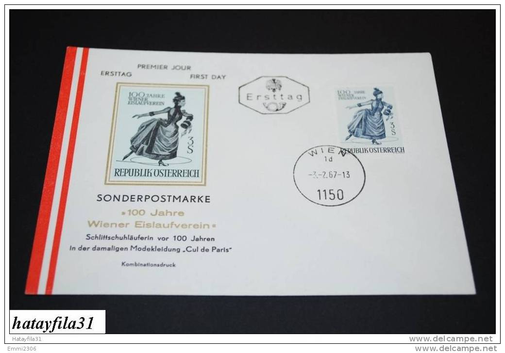 Österreich FDC 1967  Mi. 1231  100 Jahre Wiener Eislaufverein ( T - 21 ) - FDC