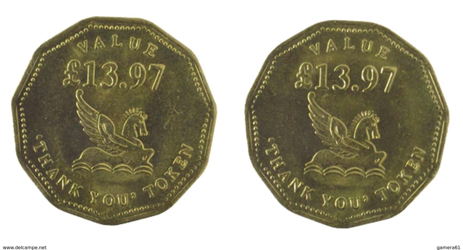 00049 GETTONE JETON TOKEN READER'S DIGEST THANK YOU TOKEN VALUE £13,97 - Autres & Non Classés