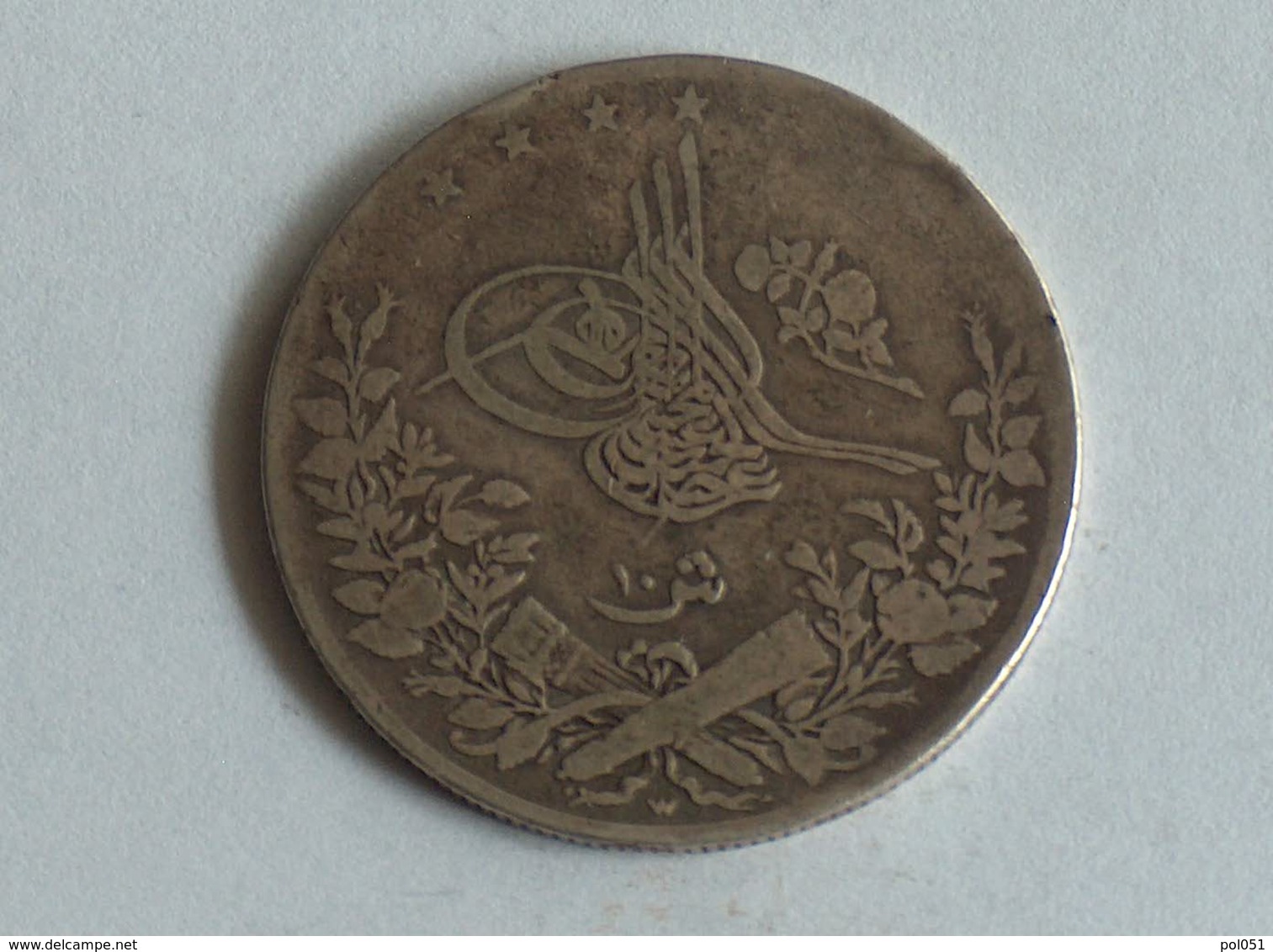 Egypte 10 Qirsh 1293 (1885) W  Argent Silver Egypt Kurush - Egypte