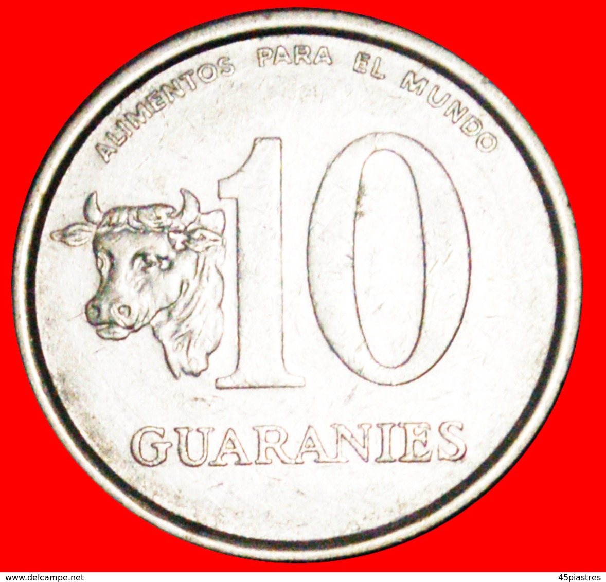 # BRAZIL: PARAGUAY ★ 10 GUARANIES 1978 FAO COW! LOW START ★ NO RESERVE! - Paraguay