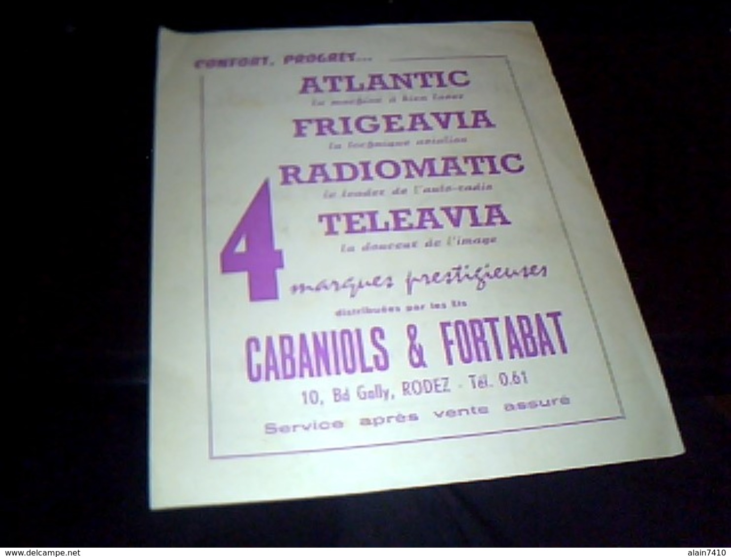 Billet De Loterie Tombolla  Comité D Etraide Sociale Des PTT De  Rodez Annee 1962 - Billets De Loterie