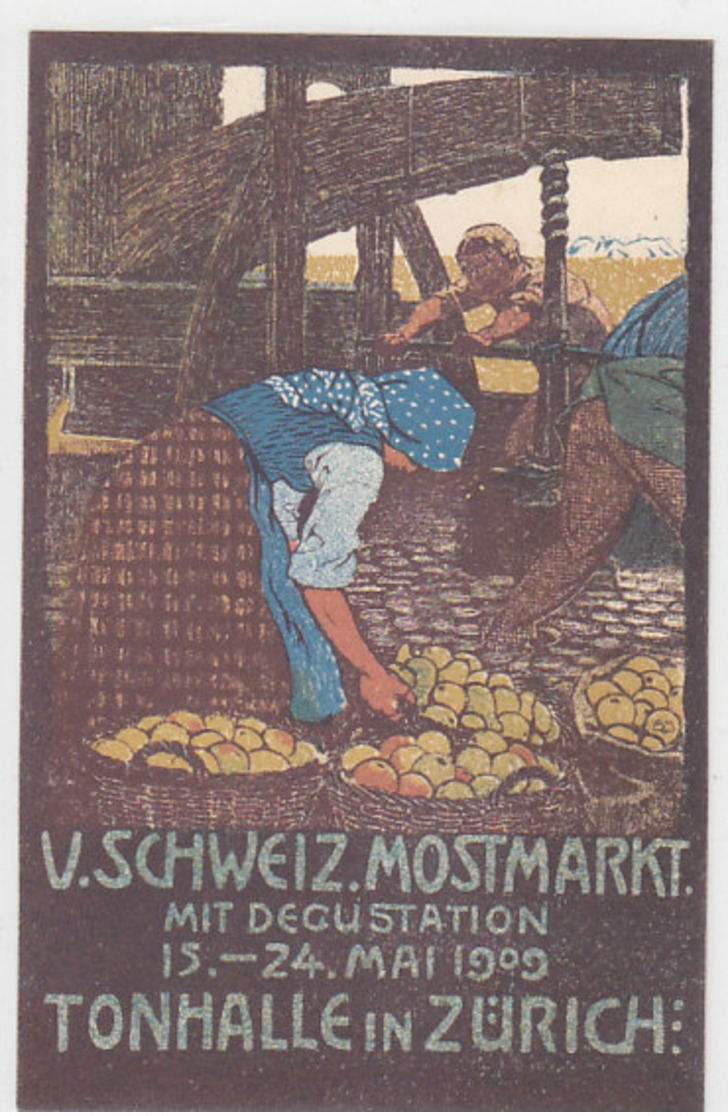Zürich - Schweiz. Mostmarkt 1909 - Künstlerlitho        (P-159-30321) - Expositions
