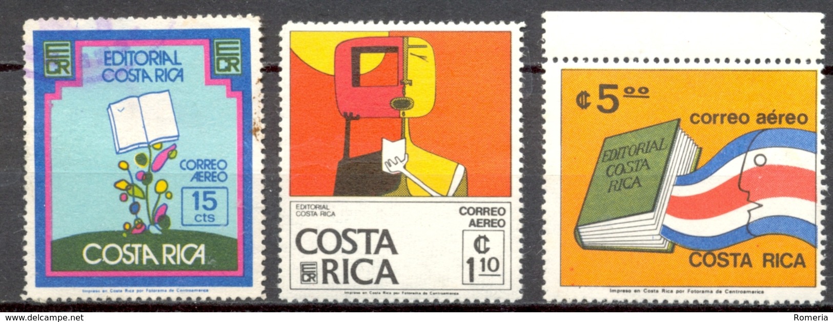 Costa Rica - 1976 - Yt 649 -> 651 - Editorial Costa Rica - 649 Obl - 650 * TC - 651 ** - Costa Rica