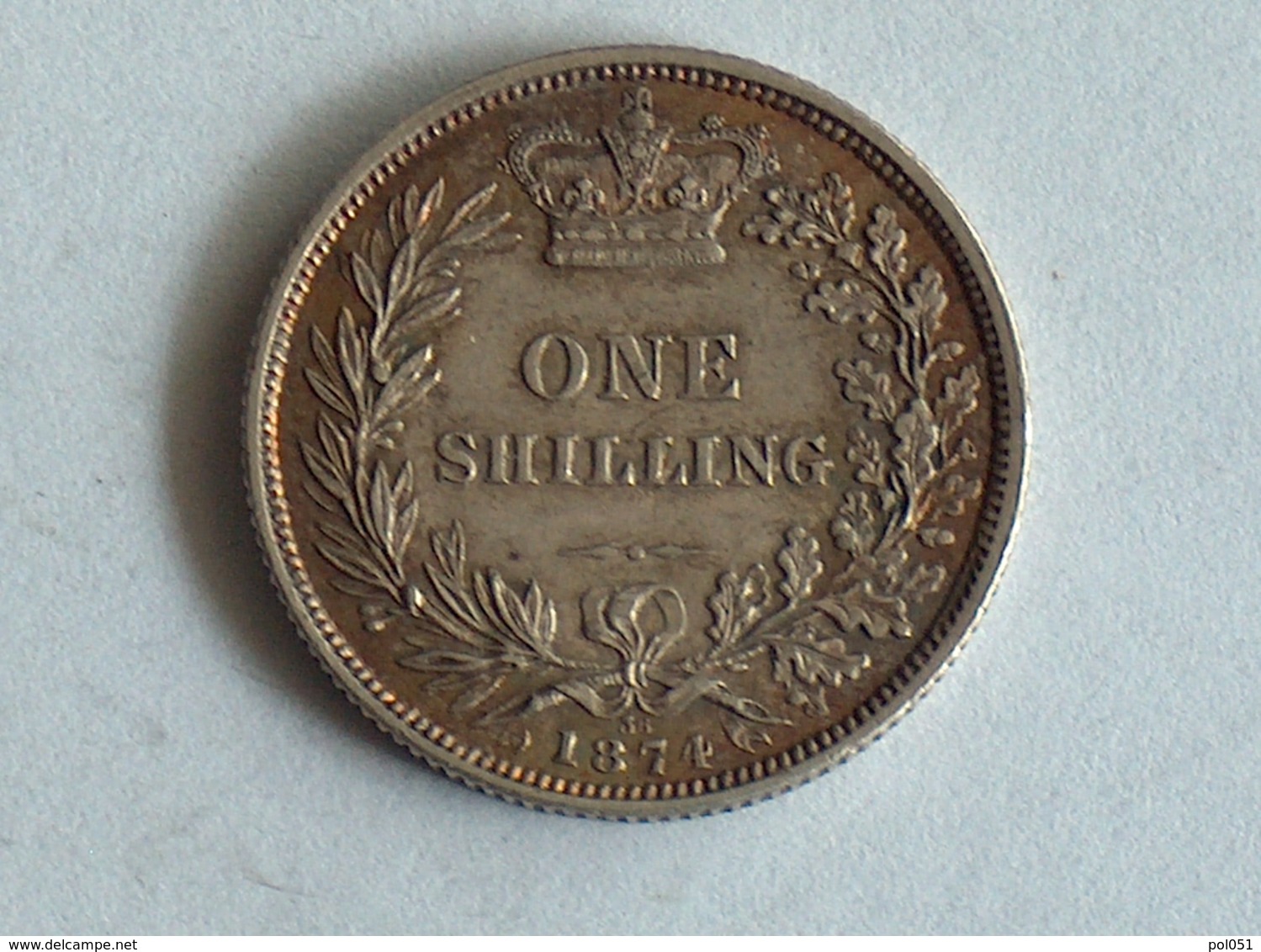 UK 1 SHILLING 1874 Die 36 Argent Silver - I. 1 Shilling