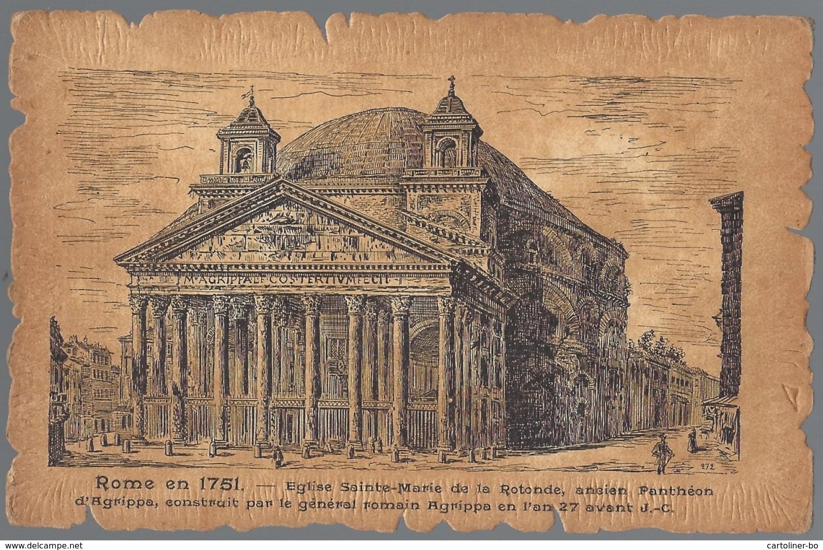 Rome En 1751 - Pantheon, Sainte-Marie De La Rotonde. Non Viaggiata, FP - Pantheon