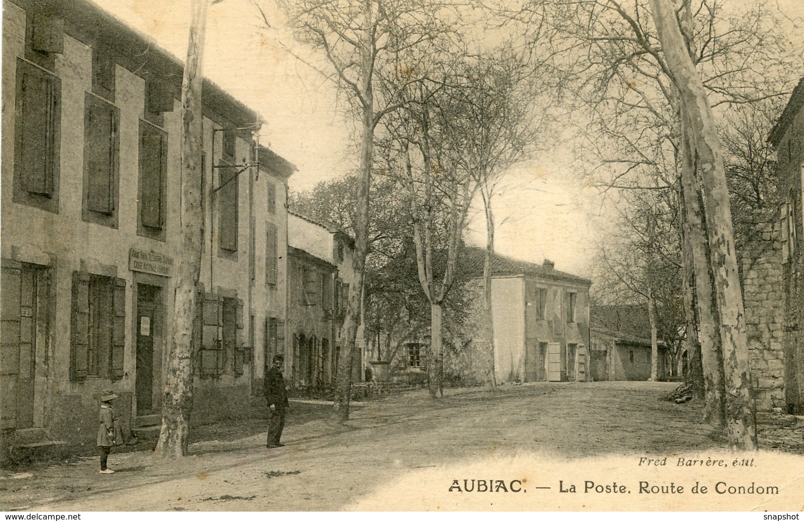 Cpa Aubiac (47) La Poste - Autres & Non Classés