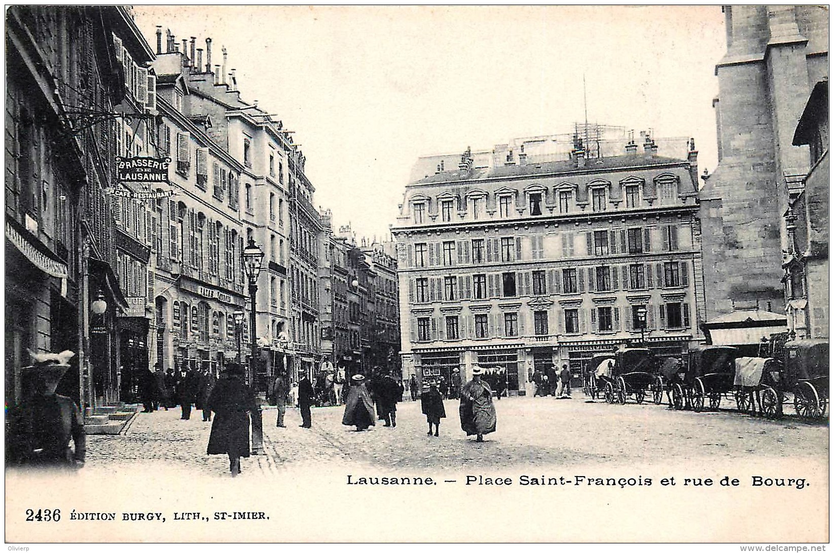 Suisse - Lausanne - Place Saint-François Et Rue De Bourg - Lausanne