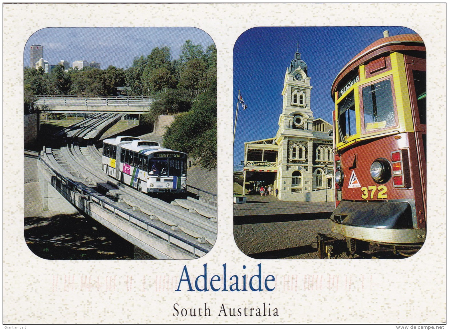 O'Bahn Busway And Glenelg Tram, Adelaide Transport, South Australia, Posted 2008 With Stamp - Adelaide