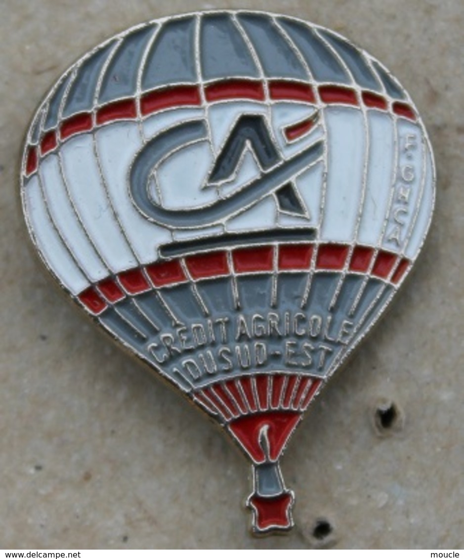 MONTGOLFIERE GRISE - BLANCHE - ROUGE - CREDIT AGRICOLE SUD EST  - AC - FGNCA -    (20) - Luchtballons