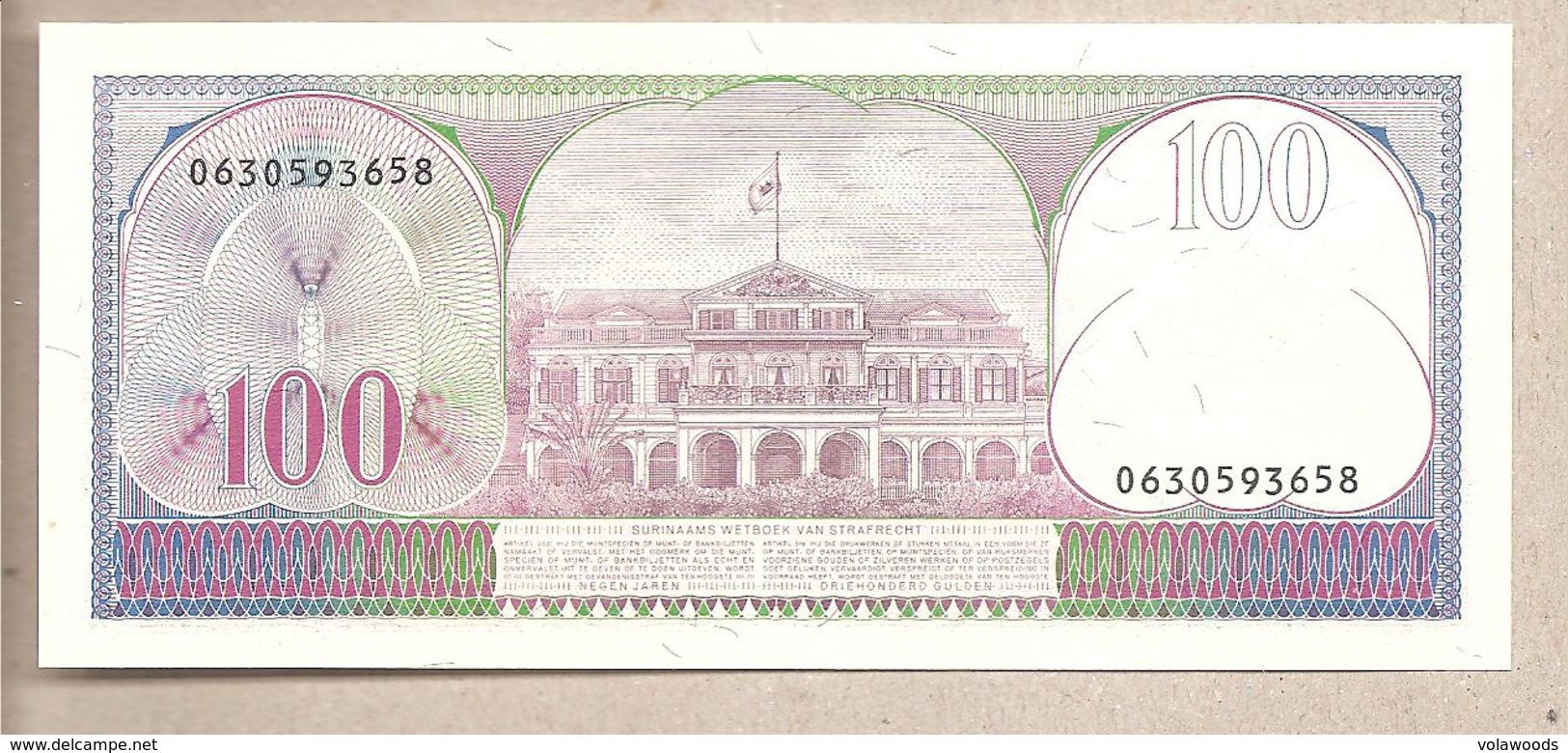Suriname - Banconota Non Circolata FdS Da 100 Fiorini P-128b - 1985 - Surinam