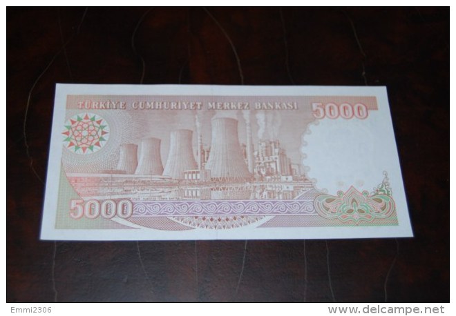 1990 Türkei 5000 Lira  / 7. Emisyon 4. Tertip Serie : I  / UNC - Turquie