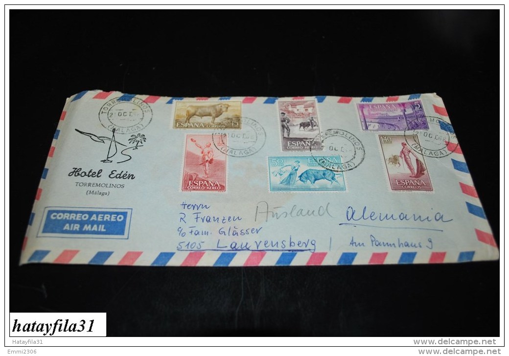 Spanien     1968    Luftpostbrief     Nach  Deutschland   ( T -  77 ) - Briefe U. Dokumente