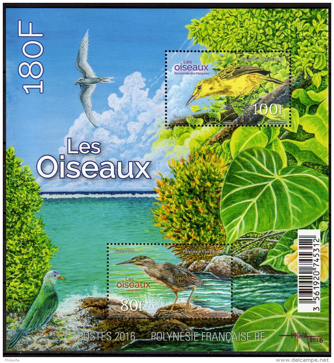 2016 French Polynesia - Birds Of Polynesia - MS - MNH** Mi: Block 46 - Albatrosse & Sturmvögel