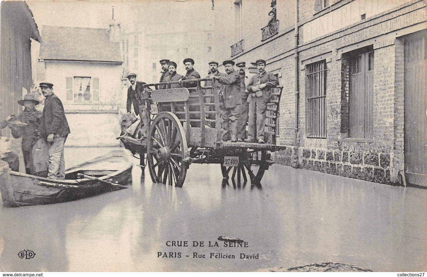 75-PARIS-INONDATIONS- RUE FELICIEN DAVID - Inondations De 1910