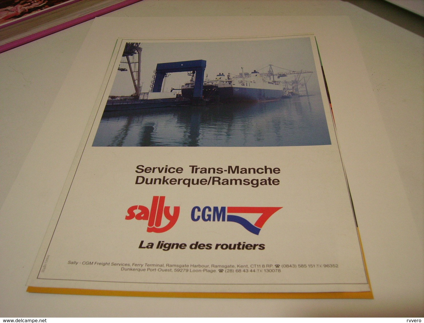 ANCIENNE PUBLICITE  DES COMPAGNIES GENERALE MARITIME 1985 - Autres & Non Classés