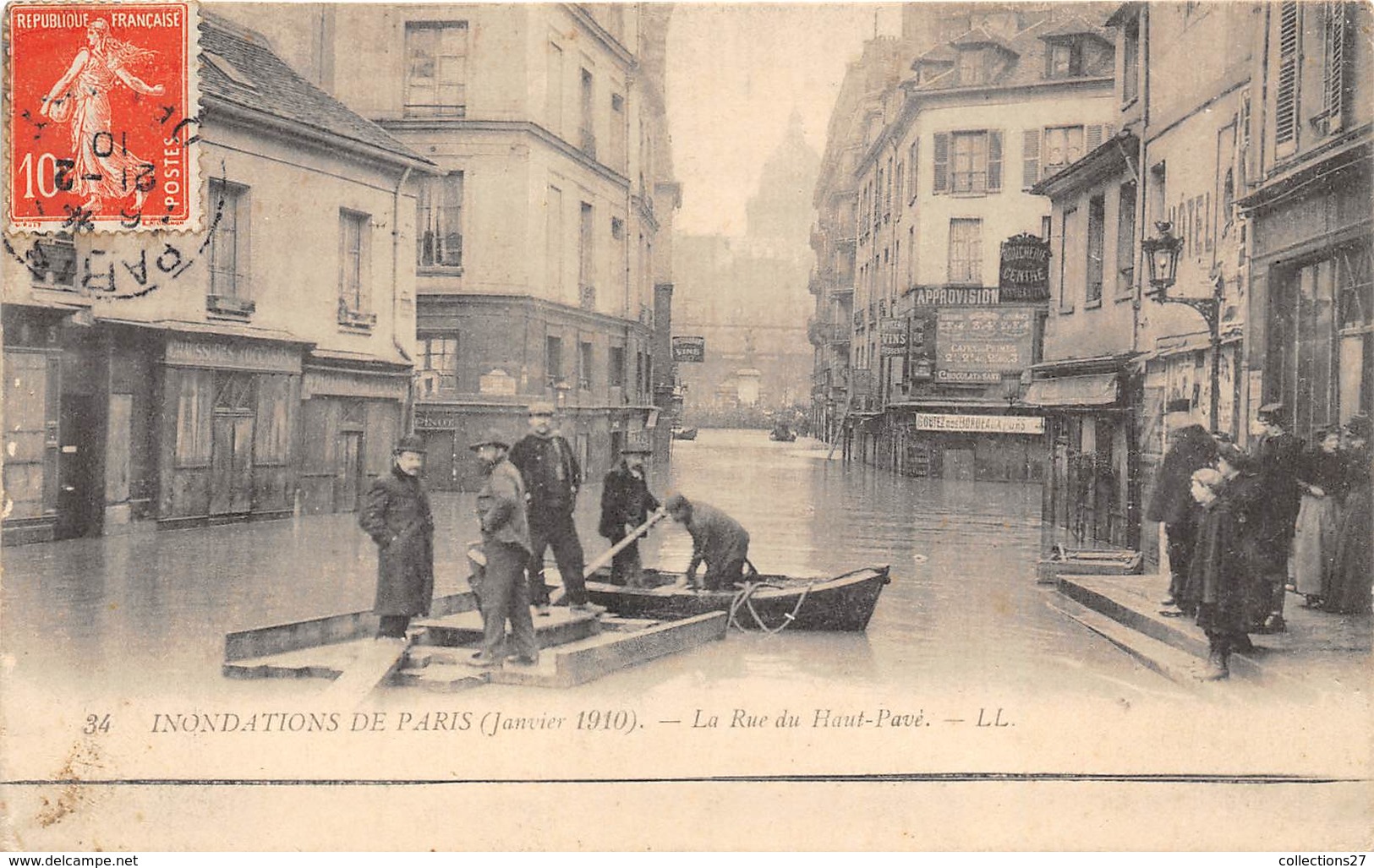 75-PARIS-INONDATIONS- RUE DU HAUT PAVE - Alluvioni Del 1910