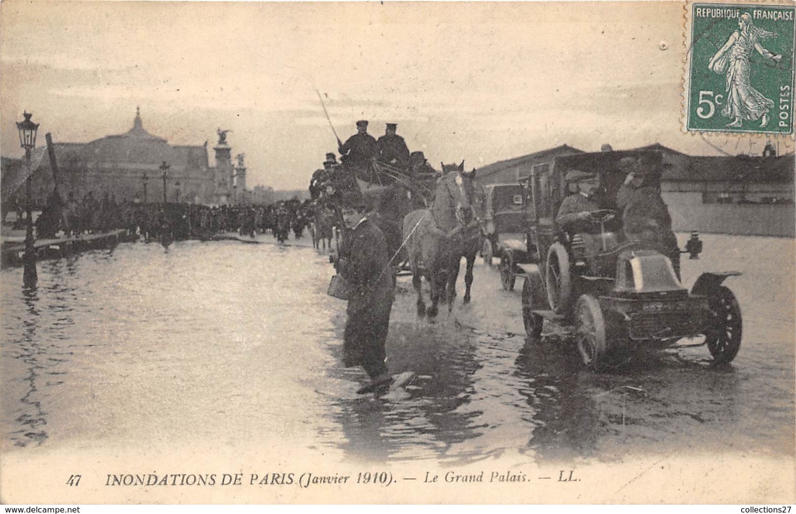 75-PARIS-INONDATIONS- LE GRAND PALAIS - De Overstroming Van 1910