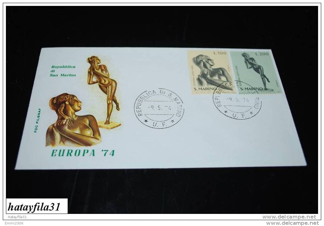 San Marino   FDC  1974    Mi. 1067 - 1068  "" Weibliche Körpe ,  ""  CEPT  ( T - 69 ) - 1974