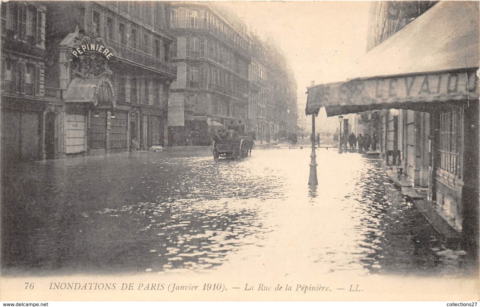 75-PARIS-INONDATIONS- LA RUE DE LA PEPINIERE - La Crecida Del Sena De 1910