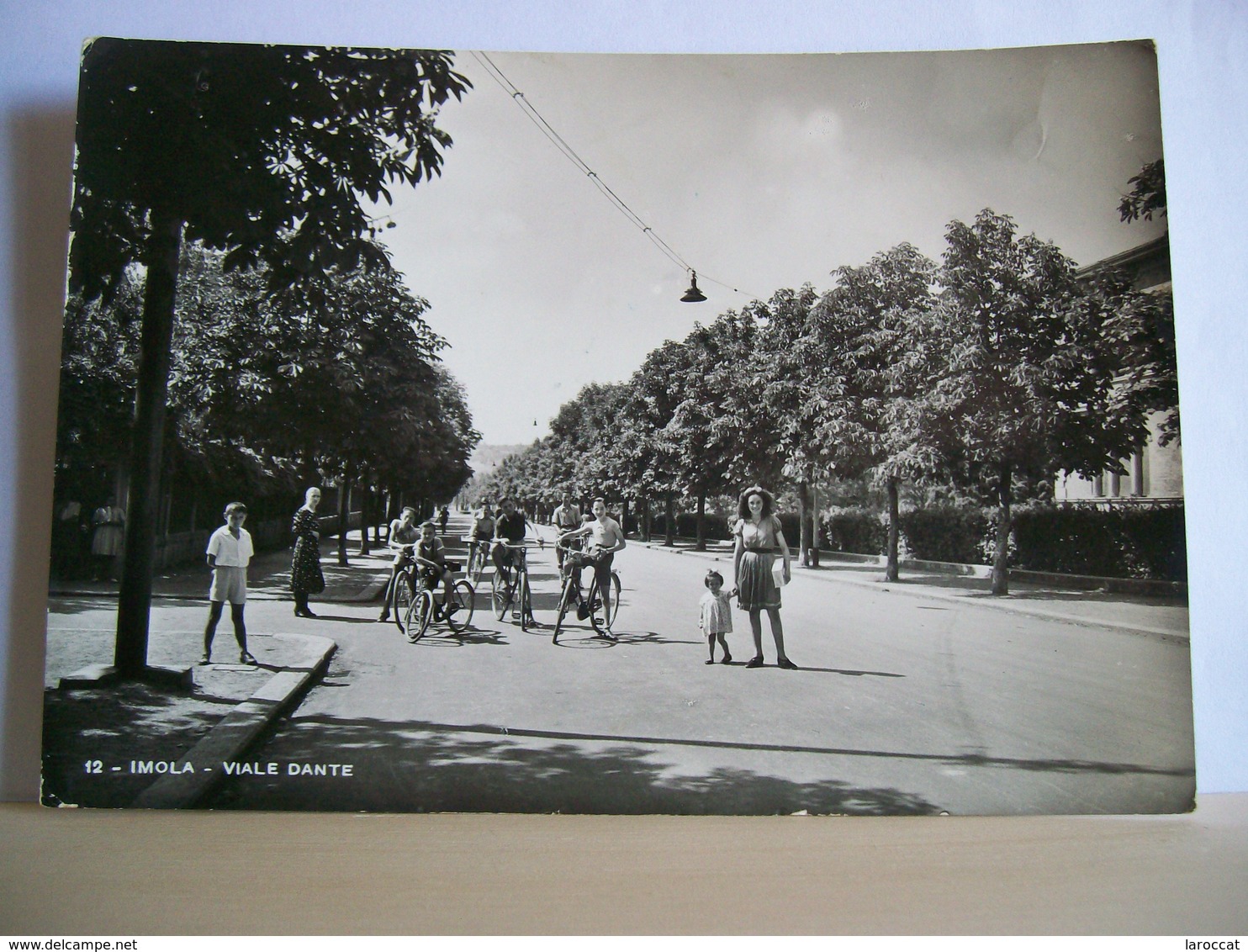 1946 - Imola - Via Dante - Bambini In Bicicletta - Mamma Con Bambina - Animata - Cartolina Originale Storica - Imola