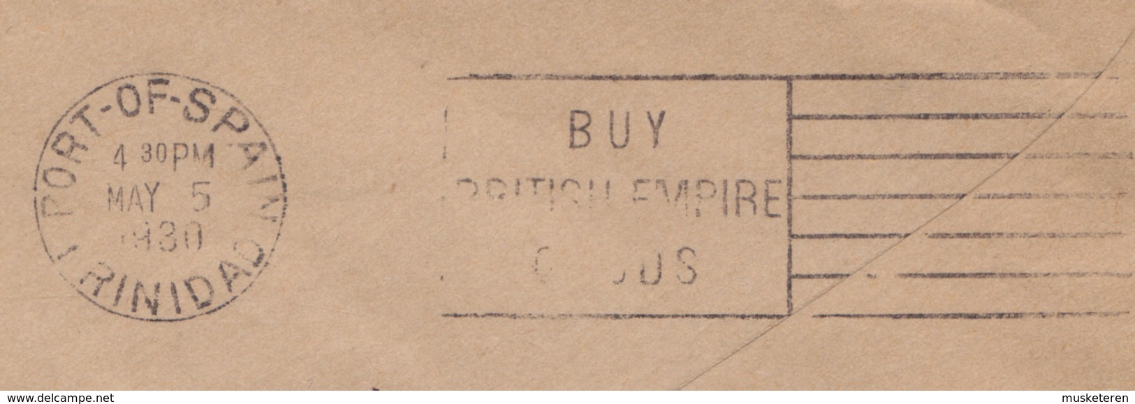 Trinidad GOVERNMENT OF TRINIDAD (Embossed Geprägt) O.H.M.S. PORT OF SPAIN 1930 Cover Brief Locally Sent (4 Scans) - Trinidad & Tobago (...-1961)