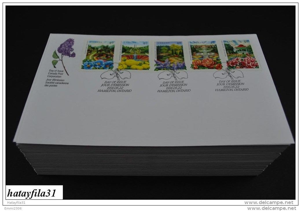 Kanada  1991   FDC  - Mi.  1227 - 1231  - Botanische Gärten - ( T - 93 ) - 1991-2000