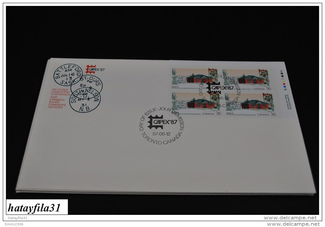Kanada  1987   FDC  - Mi. 1041 VB.  - Internationale Briefmarkenausstellung CAPEX ` 87 , Toronto  - ( T - 92 ) - 1981-1990