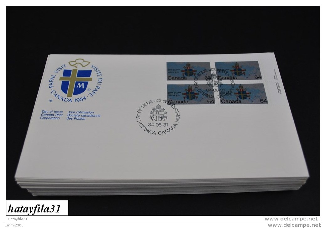 Kanada  1984   FDC  - Mi. 926 VB.  - Besuch Von Papst Johannes Paul II  -  ( T - 92 ) - 1981-1990