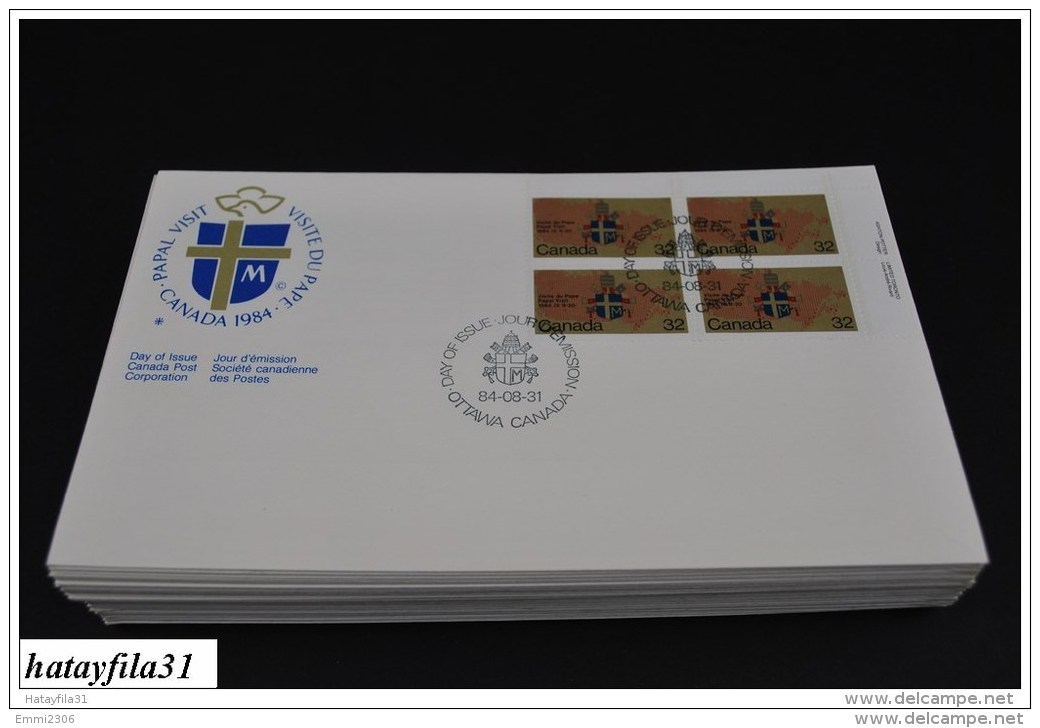 Kanada  1984   FDC  - Mi. 925 VB.  - Besuch Von Papst Johannes Paul II  -  ( T - 92 ) - 1981-1990