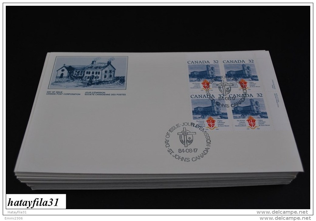 Kanada  1984   FDC  - Mi. 924 VB.  - Katholische Kirche In Neufundland  -  ( T - 92 ) - 1981-1990