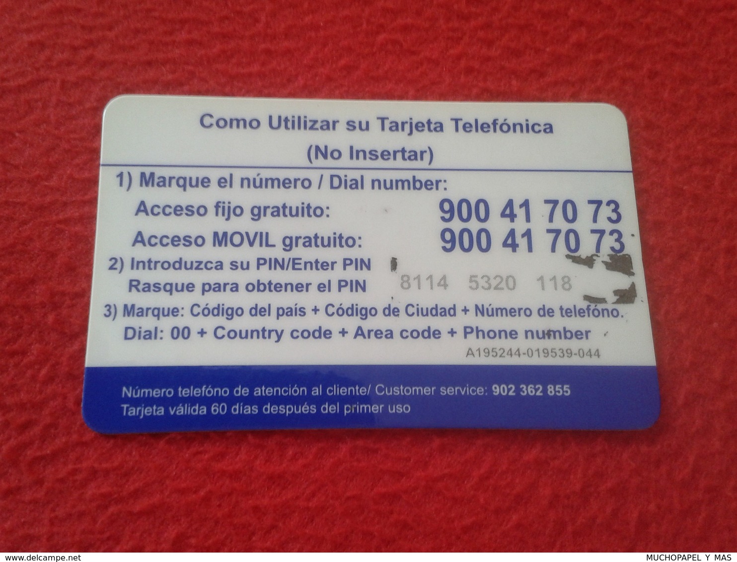 ANTIGUA TARJETA TELEFÓNICA PHONE CARD ESPAÑA SPAIN ESPAGNE ? TELECARD TELEFÓNICA AGENTE DISTRIBUIDOR 6 EUROS VER FOTO/S - Sonstige & Ohne Zuordnung