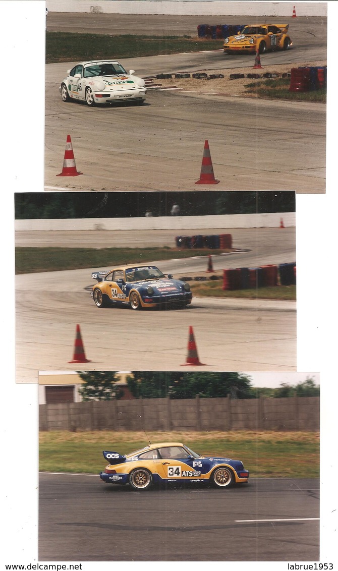 3 Photos Orginales - 1994- Voiture De Course, Rallye; Porsche (C.5577) - Automobili