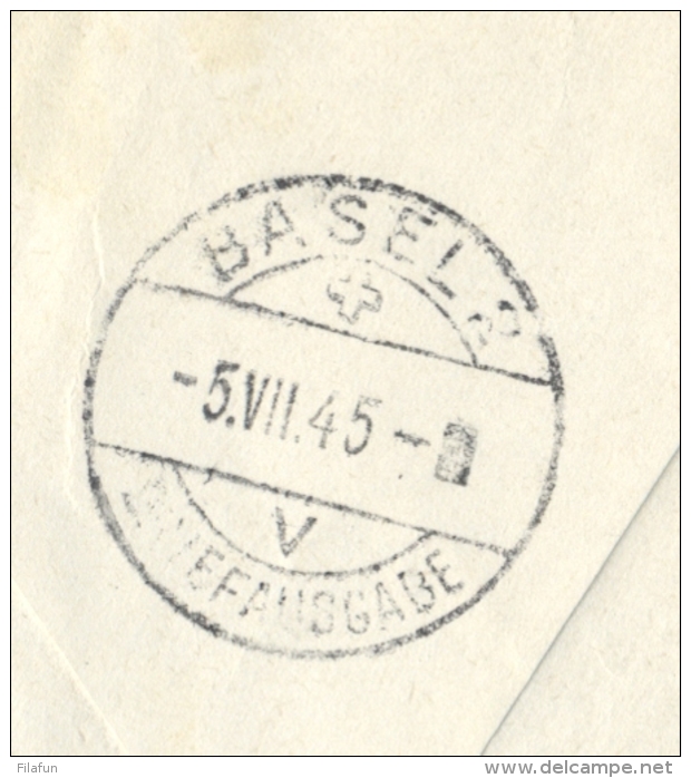 Schweiz - 1945 - 40 Rp Taxed And Rejected PP-cover Basel Isrl. Frauenverein - Strafportzegels