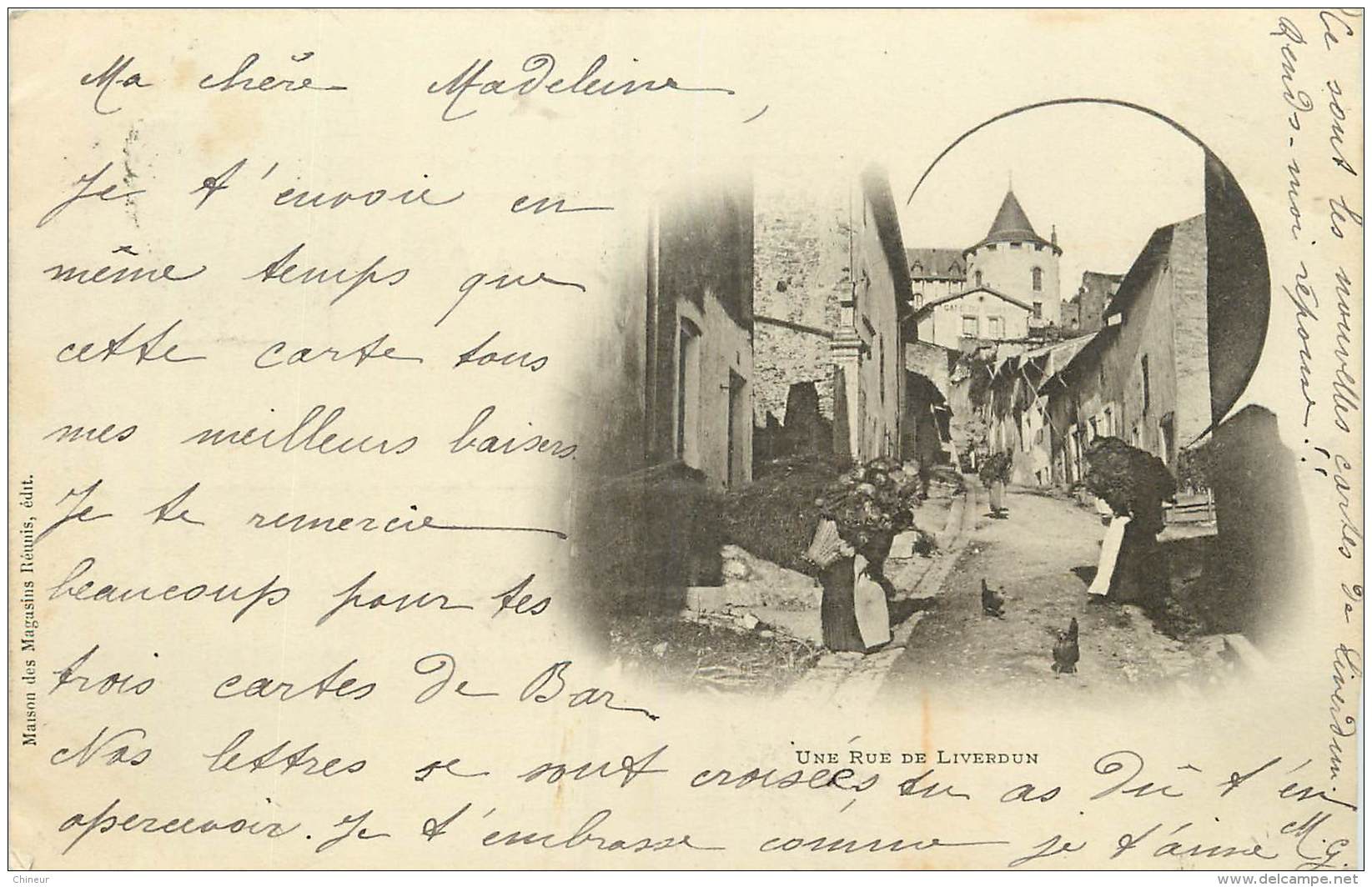 UNE RUE DE LIVERDUN  CARTE PRECURSEUR TIMBREE EN 1899 - Liverdun