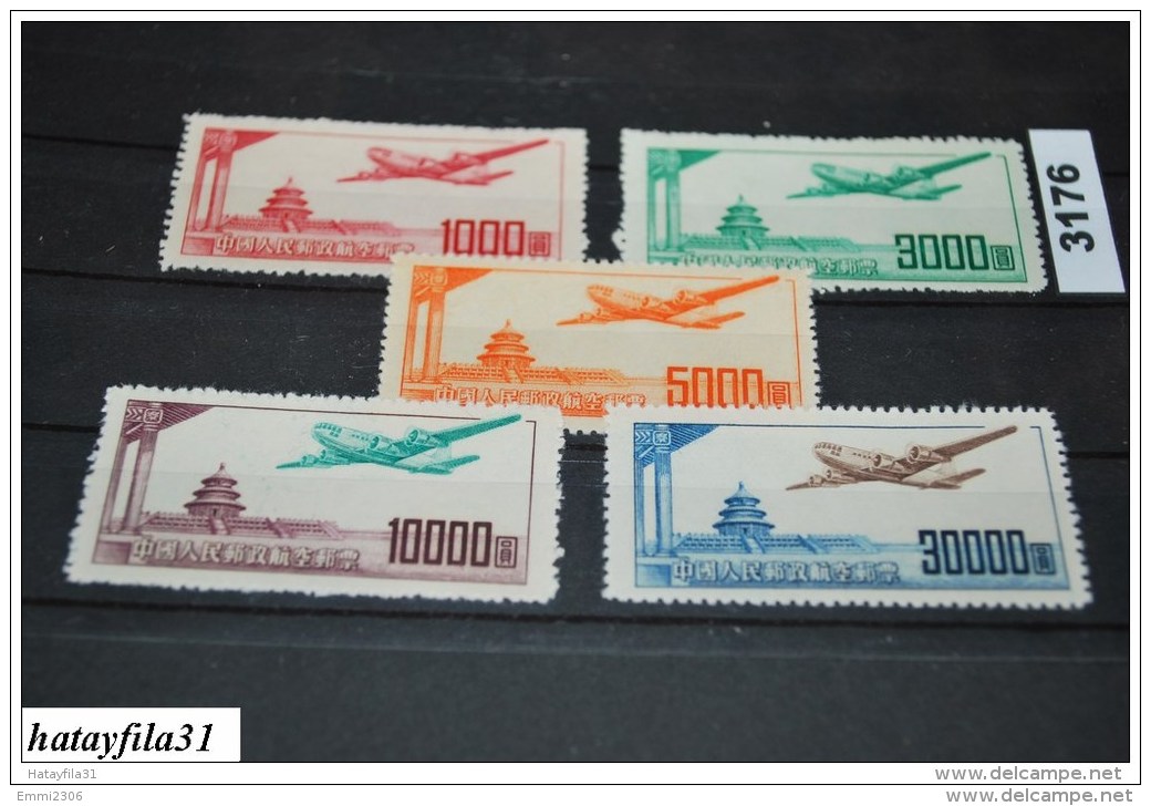 China    1951     Mi. 95 -  99 ** Postfrisch ( * ) - Gebruikt