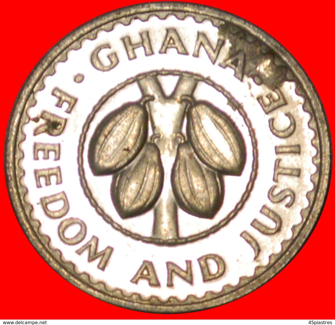 # CACAO: GHANA ★ 5 PESEWAS 1973 BU! LOW START ★ NO RESERVE! - Ghana