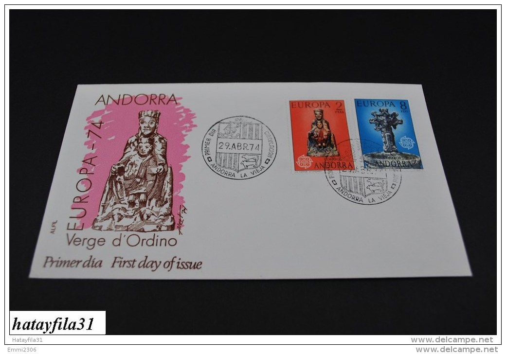 Andora  ( Spanisch )   CEPT  FDC  1974   Mi. 88 - 89   ( T - 80 ) - 1974