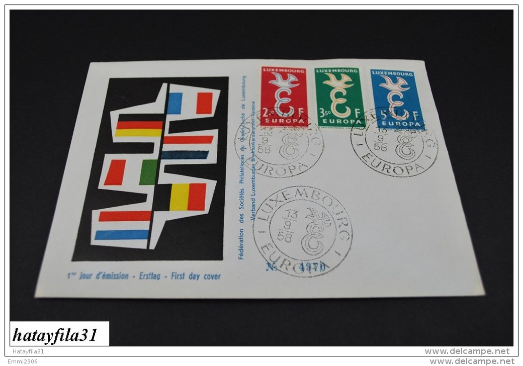 Luxemburg    CEPT  FDC  1958   Mi. 590 - 592   ( T - 80 ) - 1958