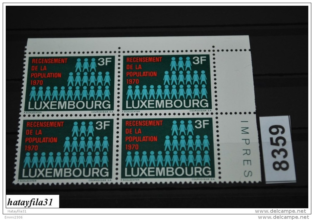 Luxemburg  1970  Mi. 811  ** Postfrisch  4er Block   /  100  Jahre  Bistum Luxembur - Neufs