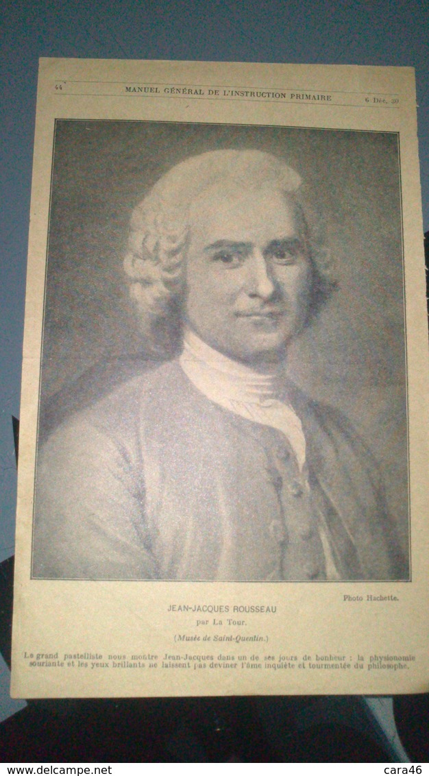 Affiche (dessin) - JEAN JACQUES ROUSSEAU - Posters