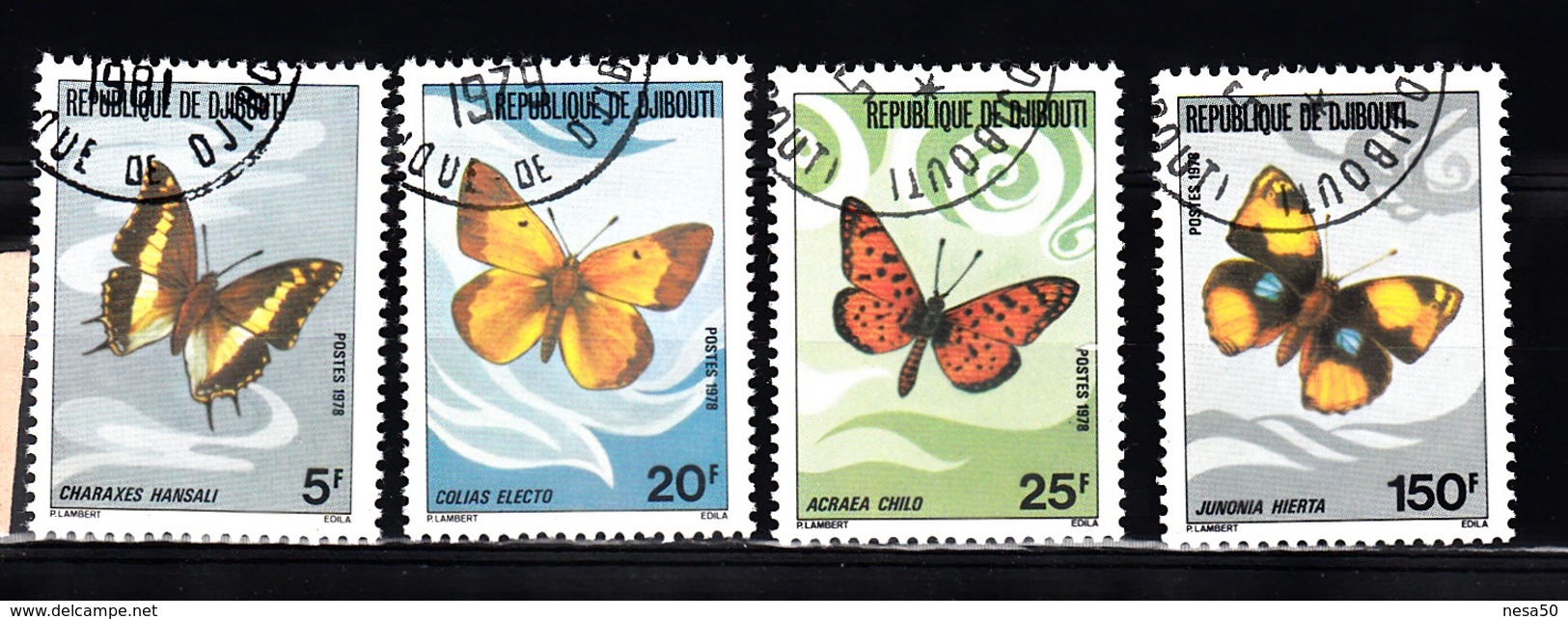 Djibouti 1978 Mi Nr  212 - 215 , Vlinder, Butterfly - Djibouti (1977-...)