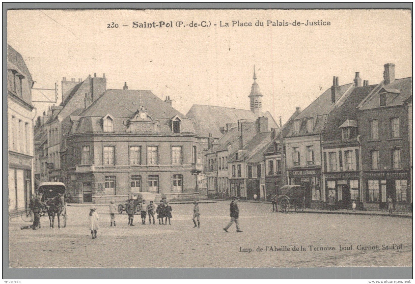 CPA 62 - Saint Pol - La Place Du Palais De Justice - Saint Pol Sur Ternoise