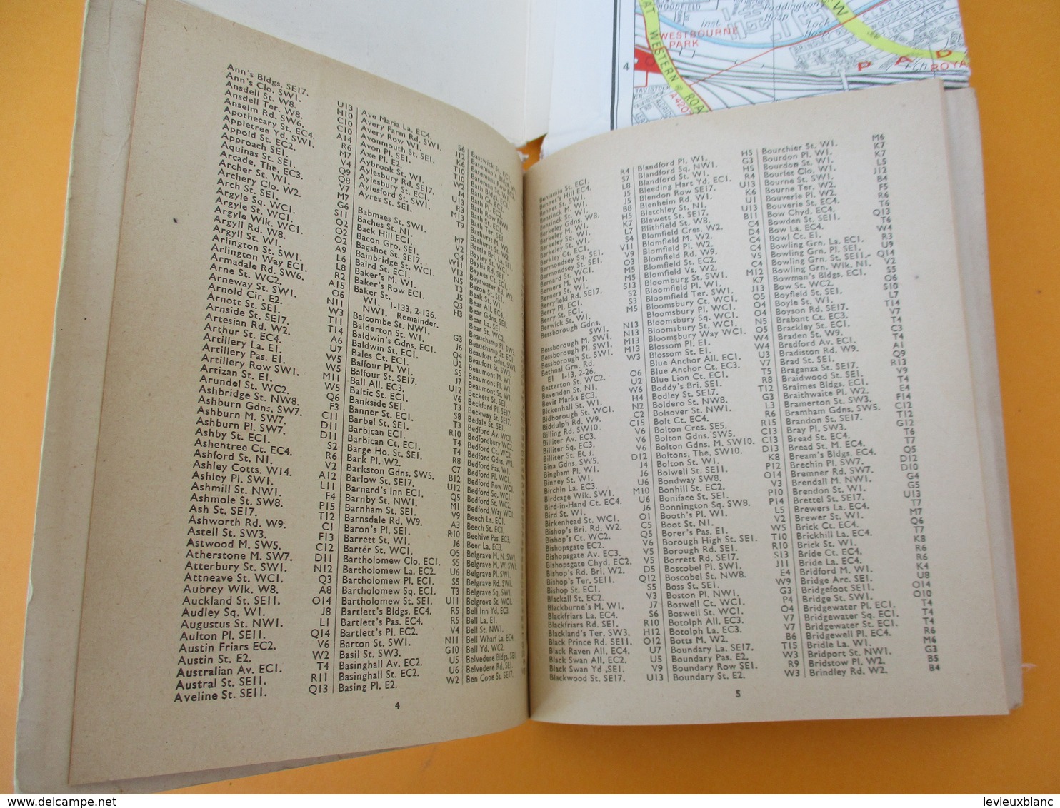 Plan De LONDRES/ Mao Of London /Geographers'/With Postal Districts And Complete Index To Streets/Vers 1930-50  PGC184 - Cartes Routières