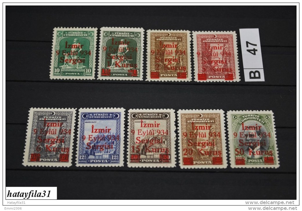 Türkei  1934 -  Mi. 971 - 979  ** Postfrisch ( MNH ) / Messe In IZMIR / Stamps For Smyrna Fair - Neufs