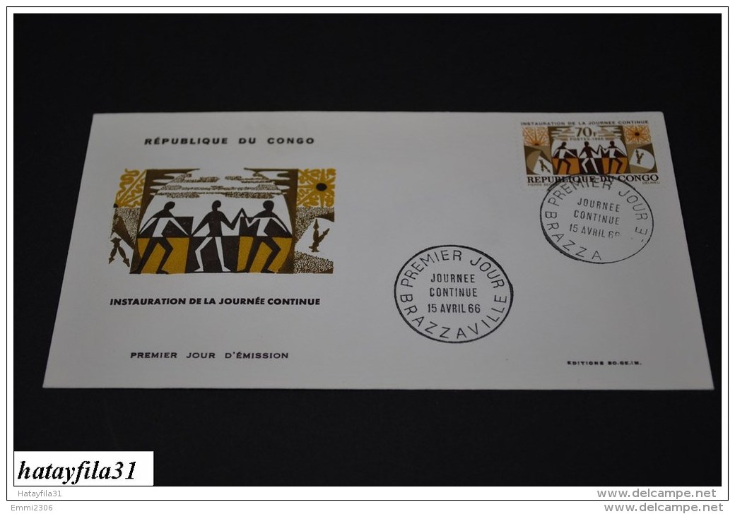 Kongo   ( Brazzaville )  1965  FDC  Mi. 91  Einführung Der Durchgehende Arbeitzeit     ( T - 79 ) - FDC