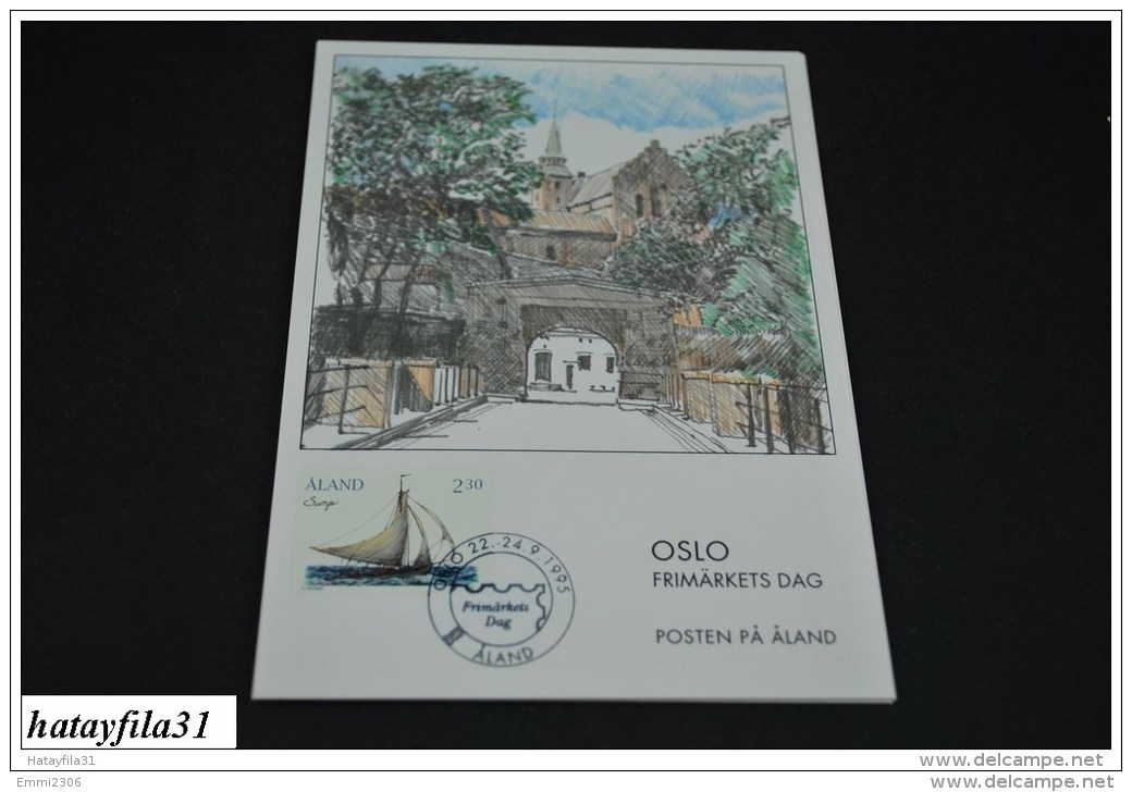 Finnland - Aland  1995  EXHIBITION CARD ( Messe Karten ) FRIMÄRKETS DAG  - OSLO    (T - 100 ) - Maximum Cards & Covers